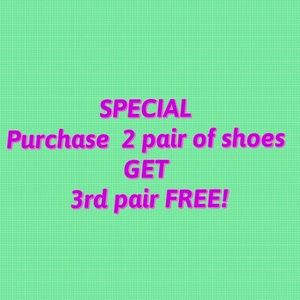 Shoes - Buy 2/ Get 1 FREE